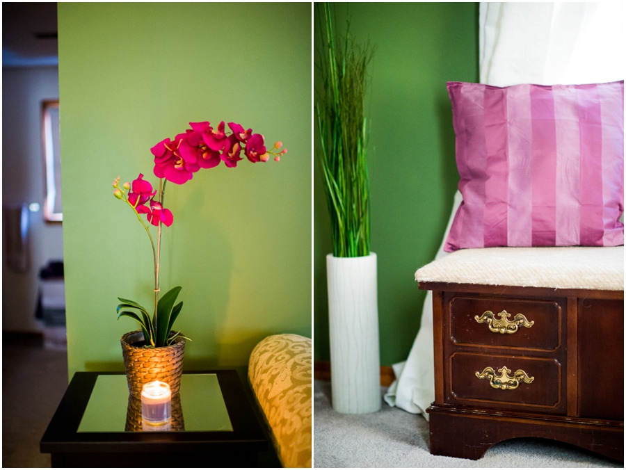 Bedroom Makeover | Green and Purple Cozy Master Bedroom