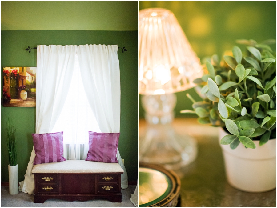 Bedroom Makeover | Green and Purple Cozy Master Bedroom