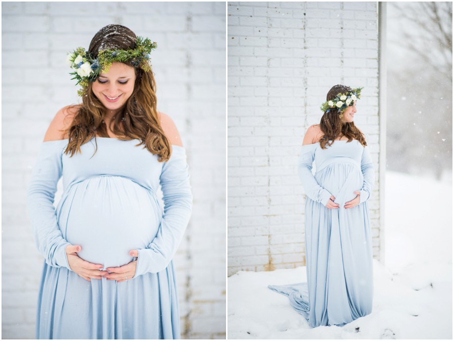 Warrenton, Virginia Photographer Maternity Snow Portraits