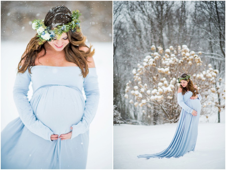 Warrenton, Virginia Photographer Maternity Snow Portraits