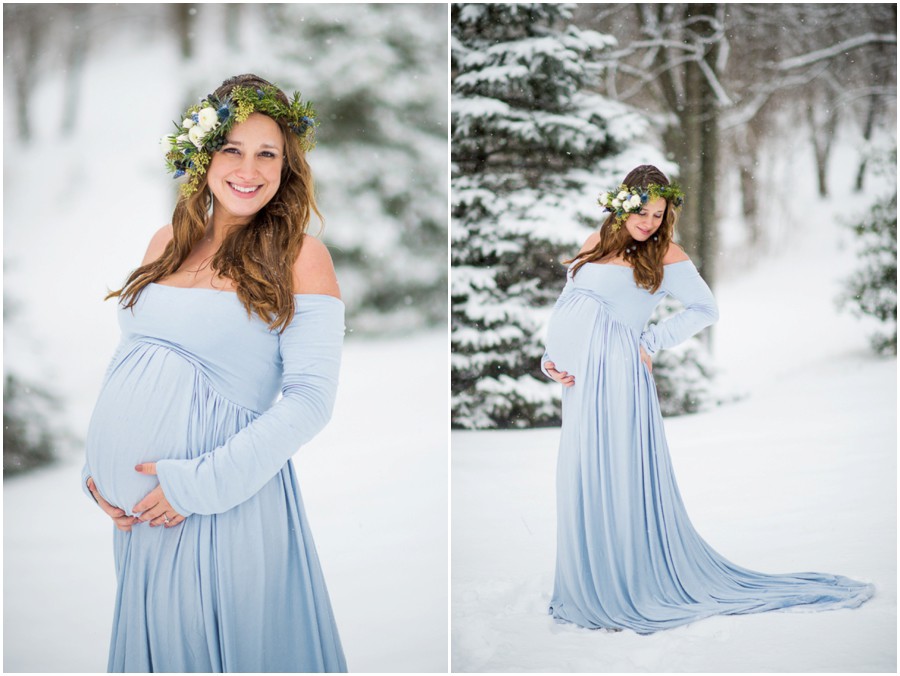 Warrenton, Virginia Photographer Maternity Snow Portraits