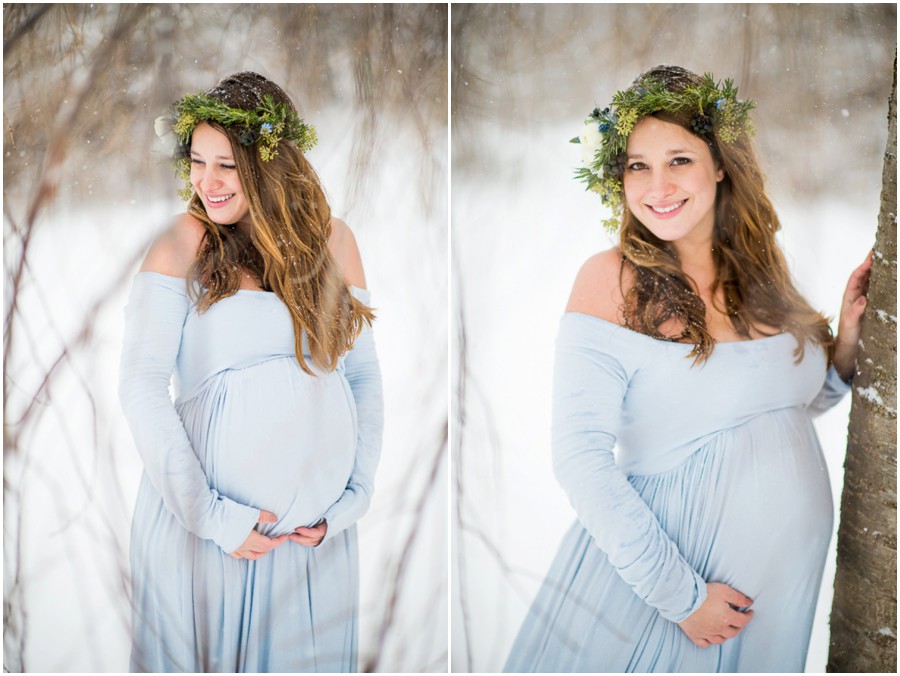 Warrenton, Virginia Photographer Maternity Snow Portraits