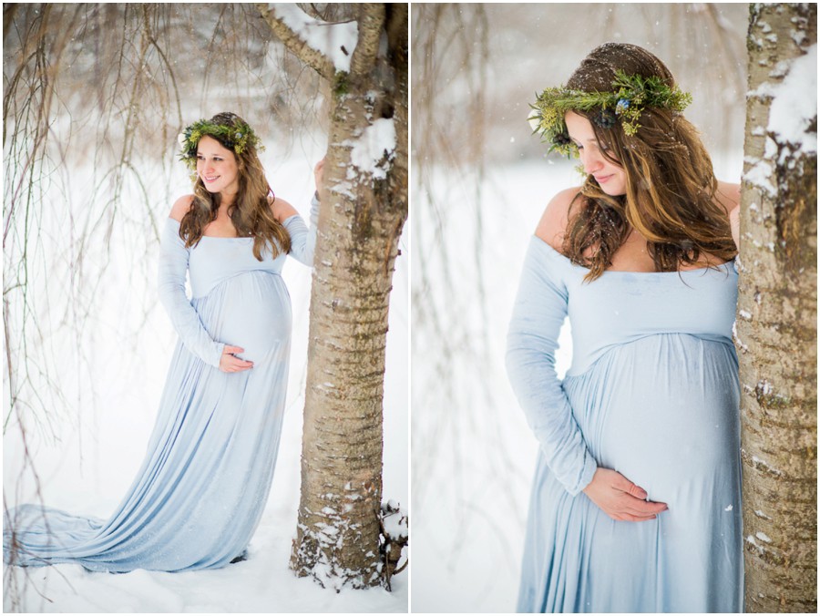 Warrenton, Virginia Photographer Maternity Snow Portraits