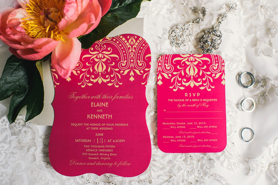 Ken & Elaine | A Fuchsia & Gold Keswick Vineyards, Virginia Wedding Photographer