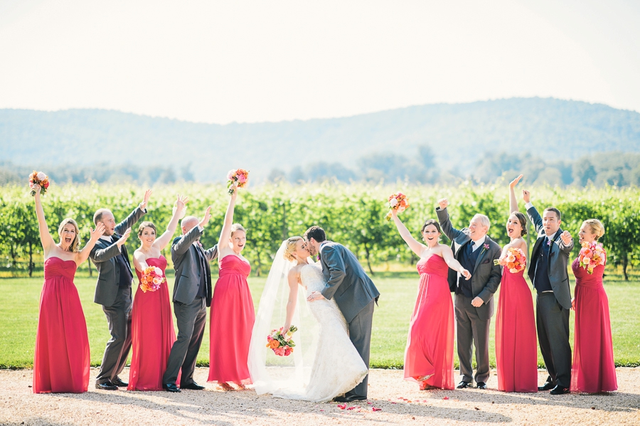 Ken & Elaine | A Fuchsia & Gold Keswick Vineyards, Virginia Wedding Photographer