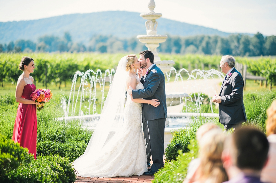 Ken & Elaine | A Fuchsia & Gold Keswick Vineyards, Virginia Wedding Photographer