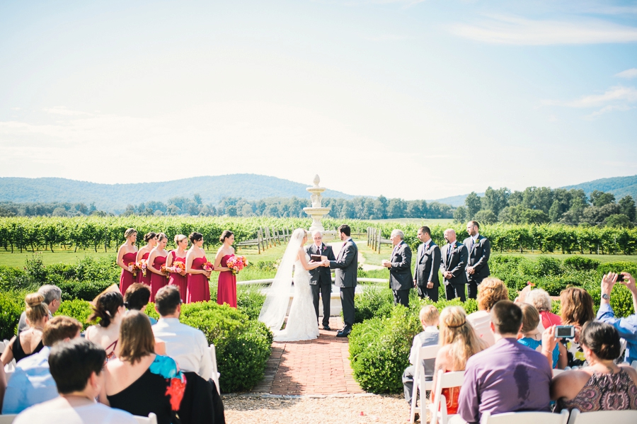 Ken & Elaine | A Fuchsia & Gold Keswick Vineyards, Virginia Wedding Photographer