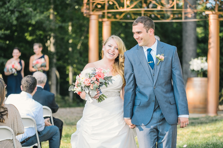 James & Emily | Navy and Coral Potomac Point Winery, Virginia Wedding Photographer