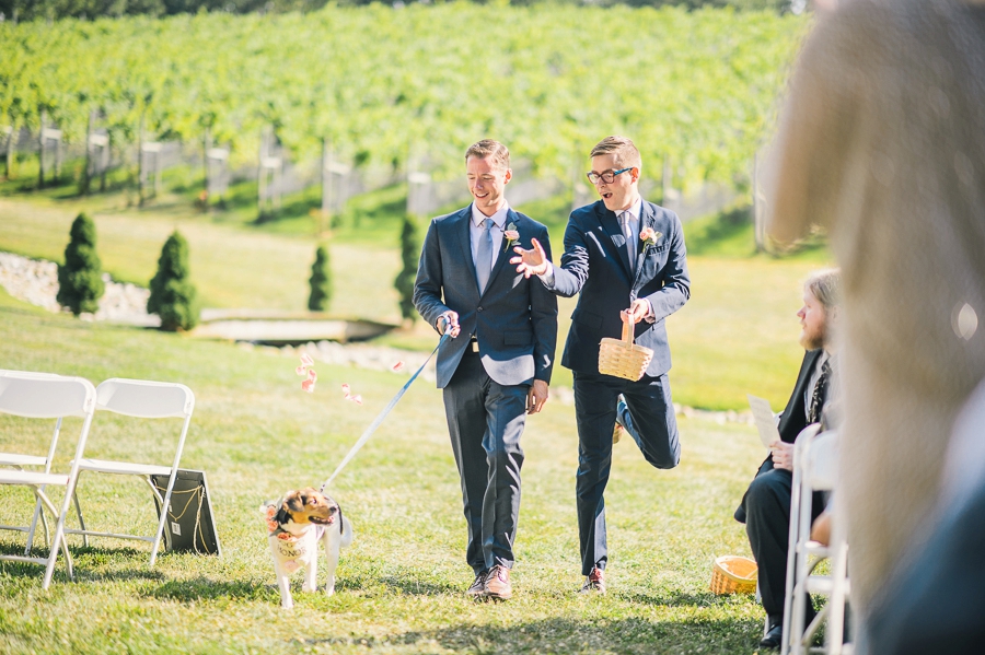 James & Emily | Navy and Coral Potomac Point Winery, Virginia Wedding Photographer
