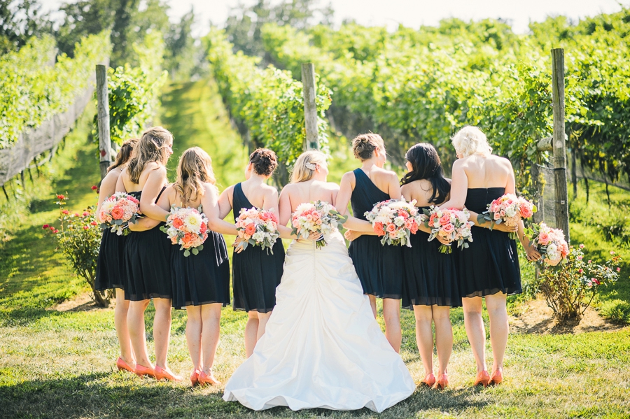James & Emily | Navy and Coral Potomac Point Winery, Virginia Wedding Photographer