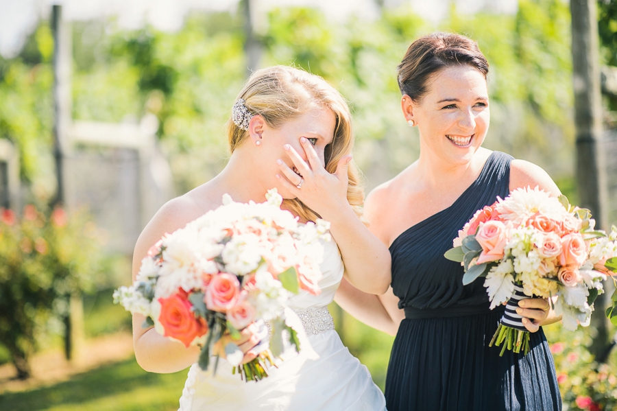 James & Emily | Navy and Coral Potomac Point Winery, Virginia Wedding Photographer