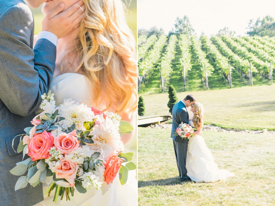 James & Emily | Navy and Coral Potomac Point Winery, Virginia Wedding Photographer