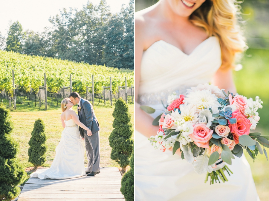 James & Emily | Navy and Coral Potomac Point Winery, Virginia Wedding Photographer