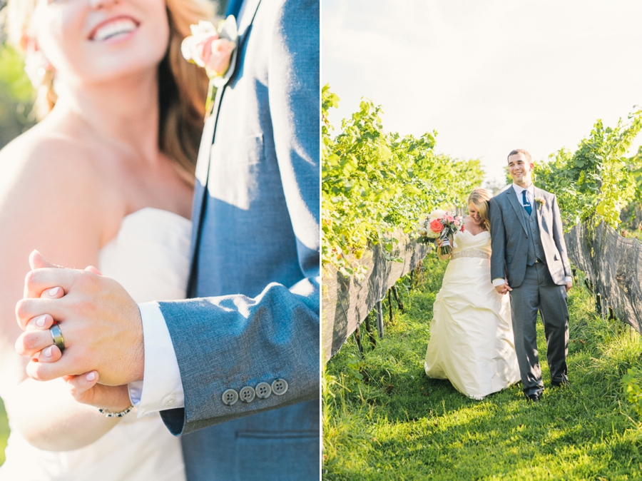 James & Emily | Navy and Coral Potomac Point Winery, Virginia Wedding Photographer