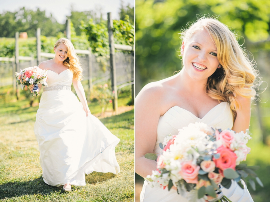 James & Emily | Navy and Coral Potomac Point Winery, Virginia Wedding Photographer