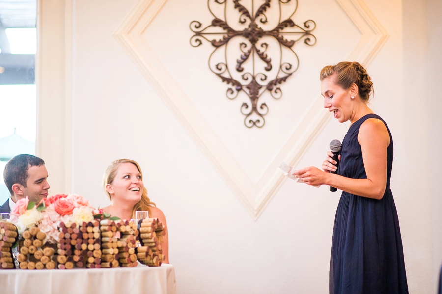 James & Emily | Navy and Coral Potomac Point Winery, Virginia Wedding Photographer