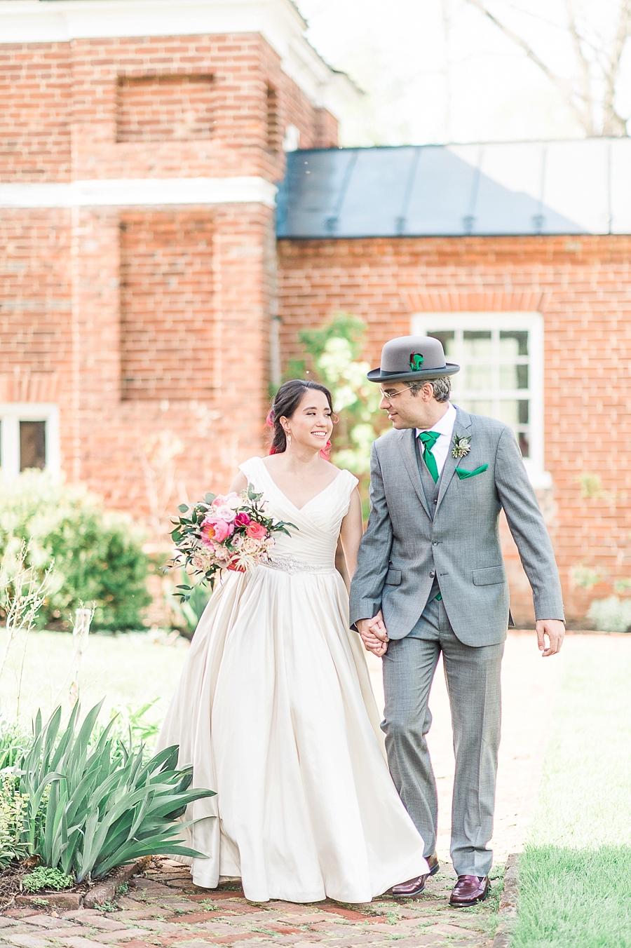 James & Natalie | Oatlands Plantation, Leesburg, Virginia Pink and Green Garden Wedding Photographer