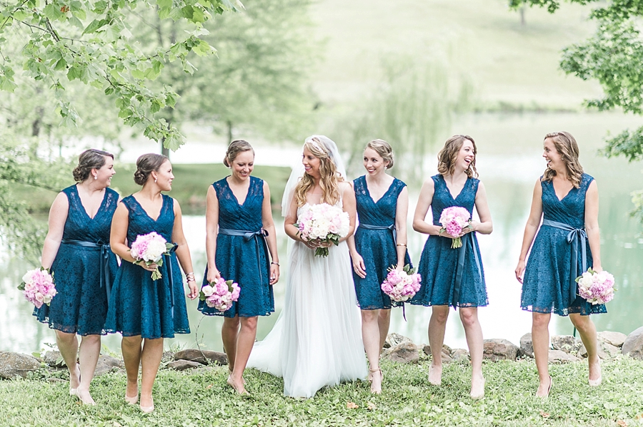 Brandon & Summer | Pink + Navy Rustic Big Spring Farm in Lexington, Virginia Wedding Photographer