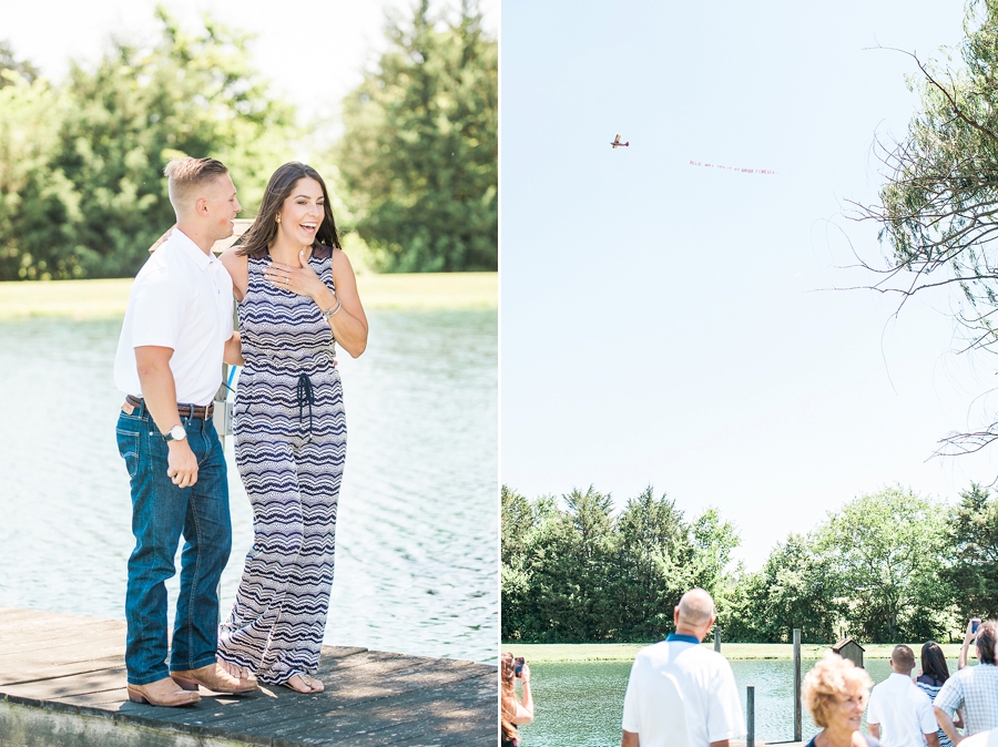 Justin and Allie | Warrenton, Virginia Plane Banner Proposal Photographer