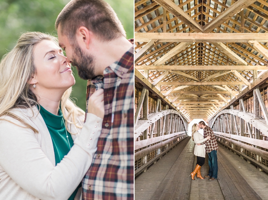 Lee & Brittany | Meems Bottom Covered Bridge, Woodstock, Virginia Fall Engagement Photographer