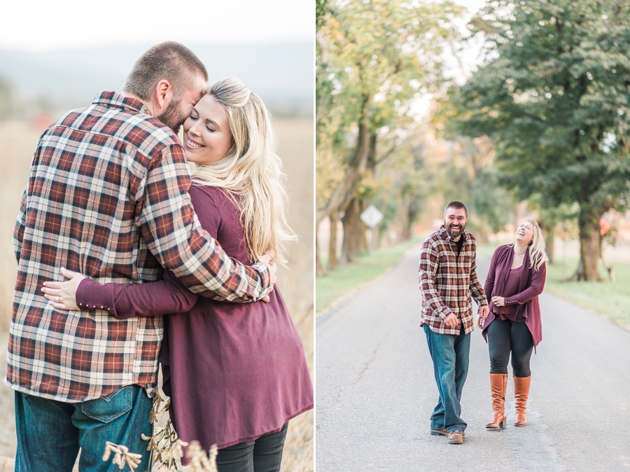 Lee & Brittany | Meems Bottom Covered Bridge, Woodstock, Virginia Fall Engagement Photographer