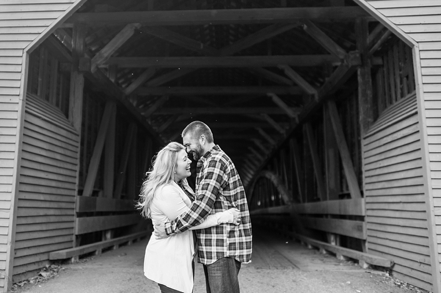 Lee & Brittany | Meems Bottom Covered Bridge, Woodstock, Virginia Fall Engagement Photographer