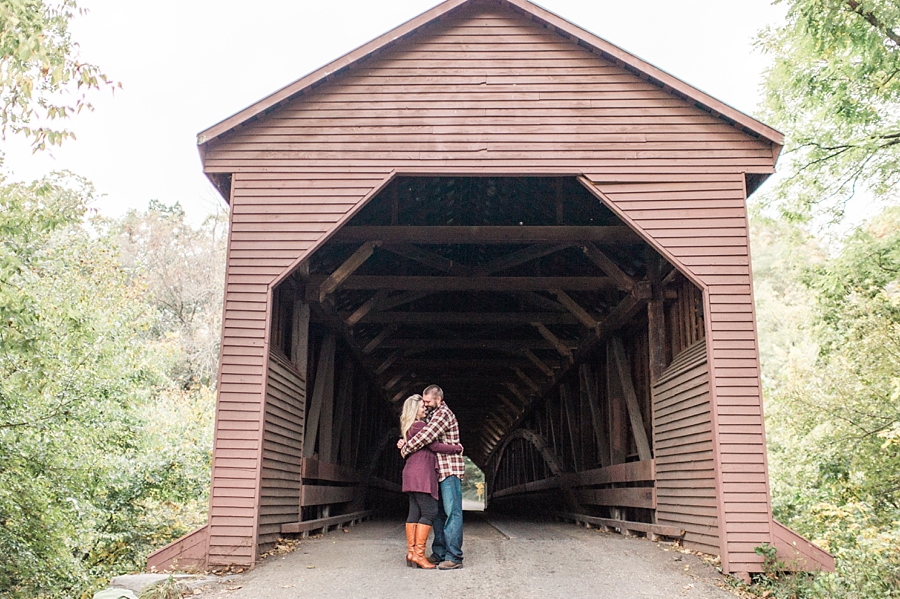 Lee & Brittany | Meems Bottom Covered Bridge, Woodstock, Virginia Fall Engagement Photographer