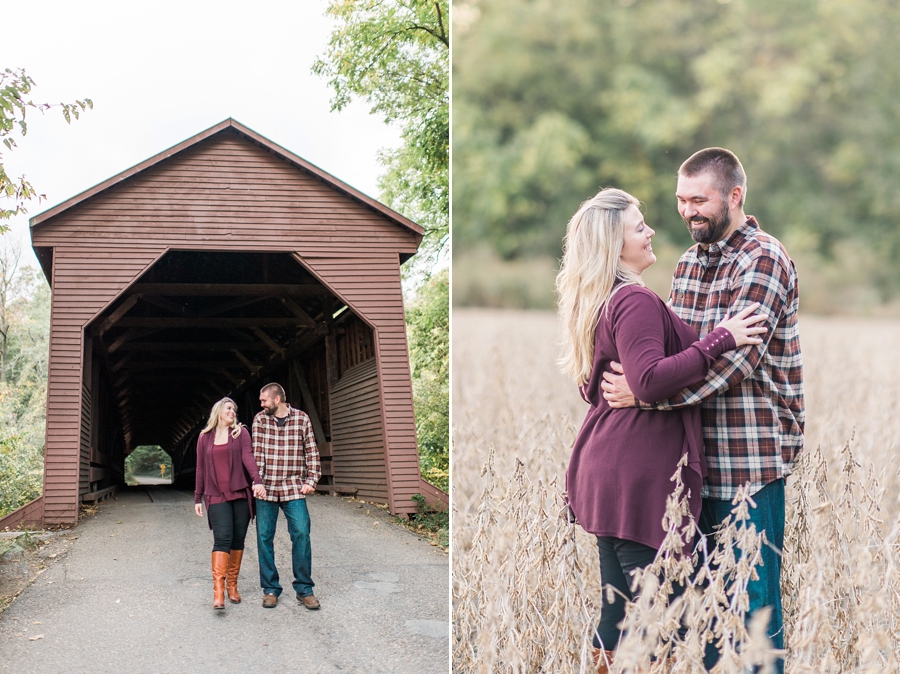 Lee & Brittany | Meems Bottom Covered Bridge, Woodstock, Virginia Fall Engagement Photographer