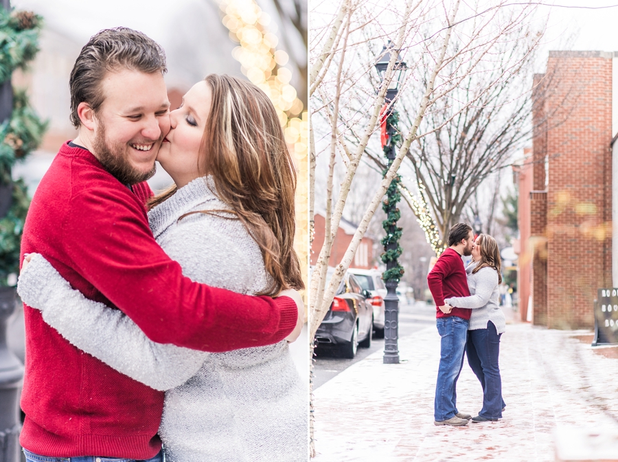 Eric & Ashley | Downtown Warrenton, Virginia Christmas Anniversary Photographer
