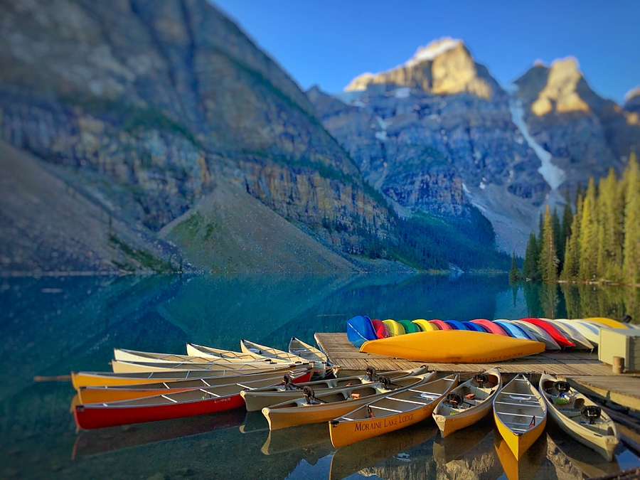 Alex Schloe | Travel Photography | Moraine Lake Boats, BANFF, Canada