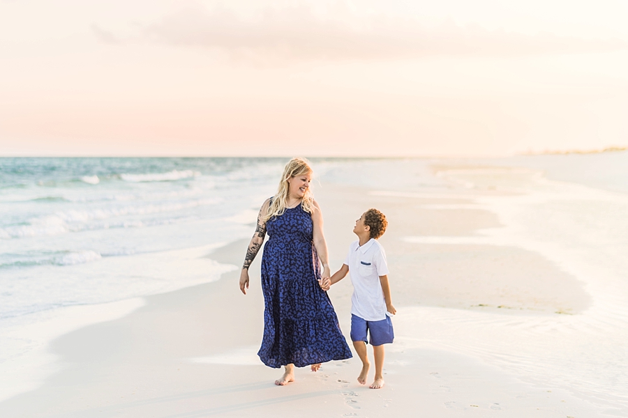 Julie & Blake | Navarre, Florida Mother + Son Beach Photographer