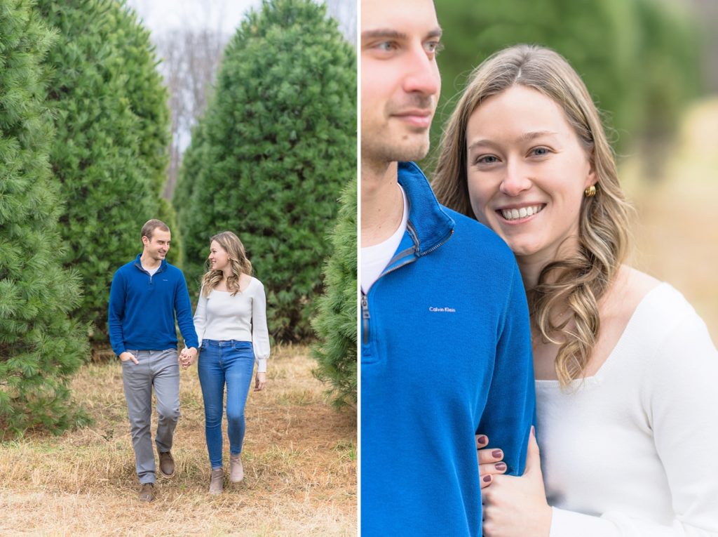 Michael & Laura | Belmont Christmas Tree Farm, Virginia Engagement