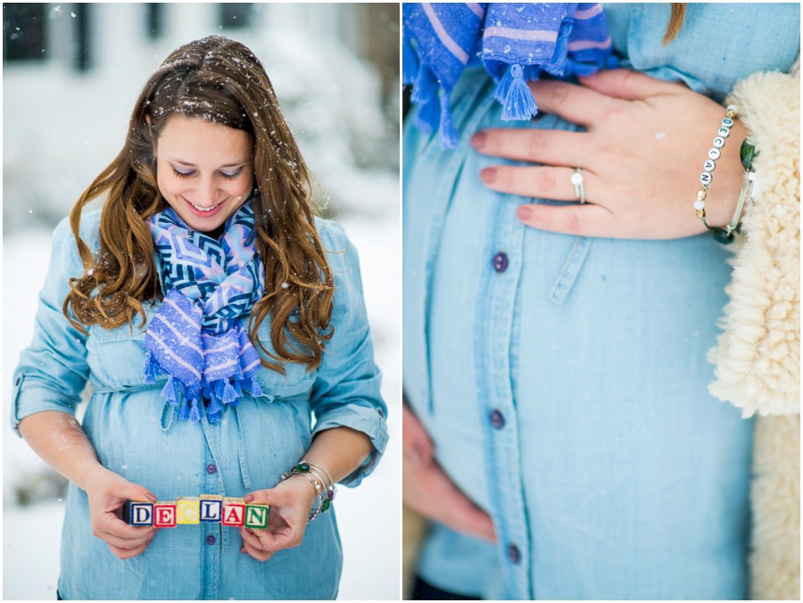 Warrenton, Virginia Photographer Maternity Snow Portraits