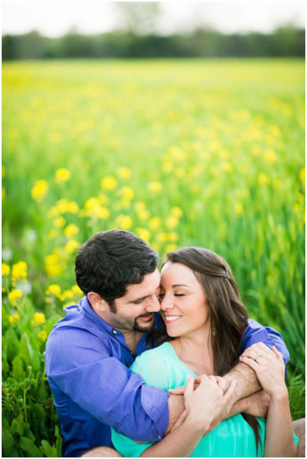 Wildflower Field Virginia Spring Engagement Photographer