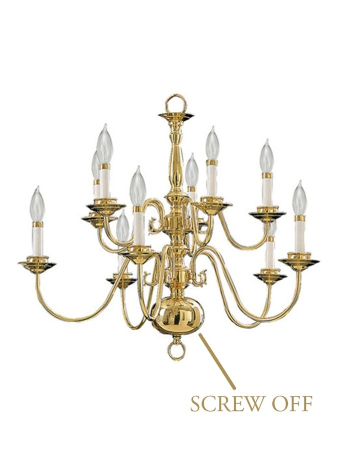 How to Modernize a Traditional Brass Chandelier