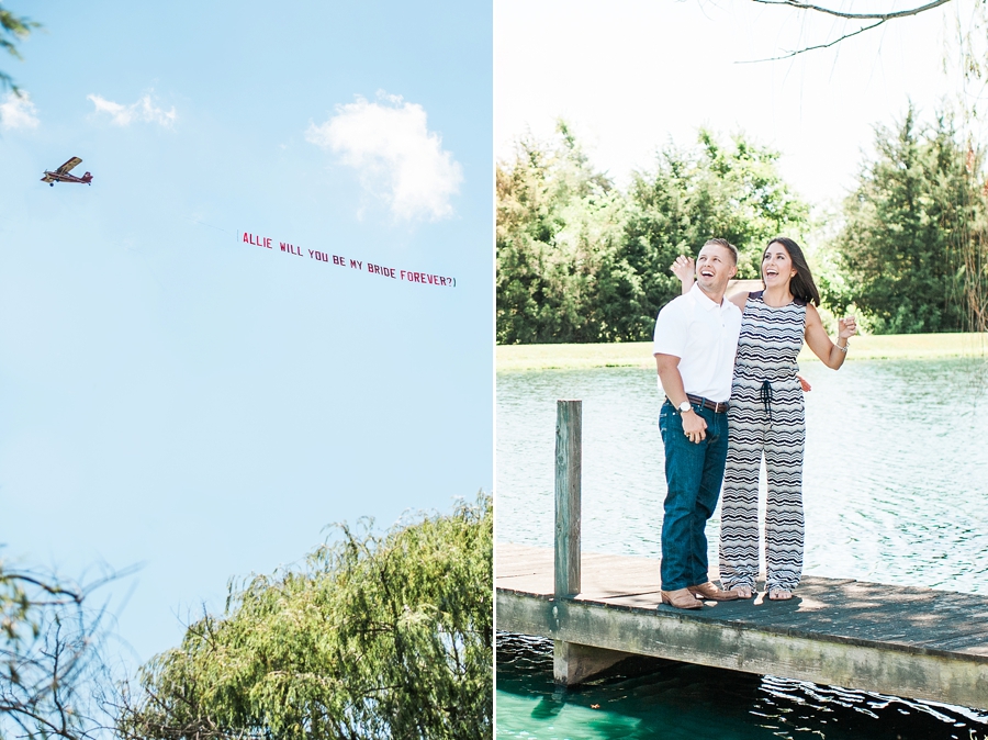 Justin and Allie | Warrenton, Virginia Plane Banner Proposal Photographer