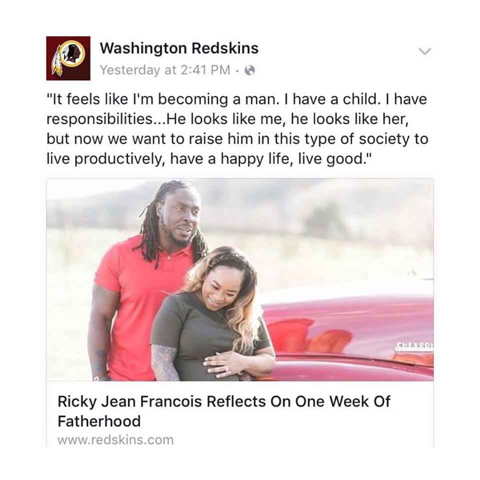 2016 Highlights | Washington Redskins #99 Ricky Jean Francois Engagement Photographer