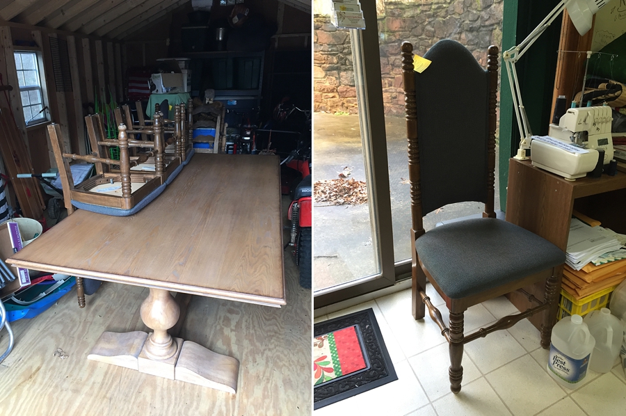 DIY Farmhouse Repurposed Dining room Table