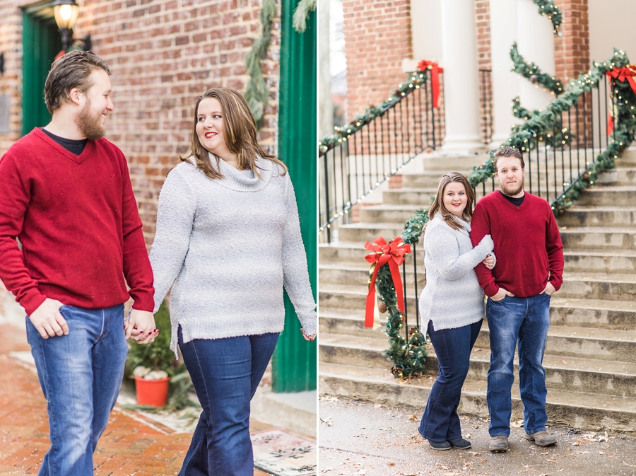 Eric & Ashley | Downtown Warrenton, Virginia Christmas Anniversary Photographer
