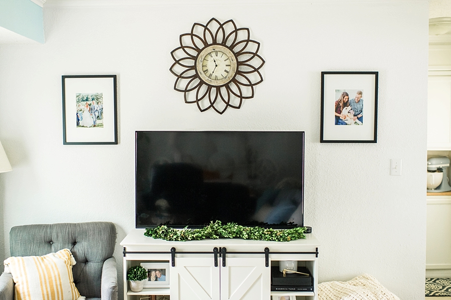 Why You Should Print Your Photos | Living Room TV with large wall prints