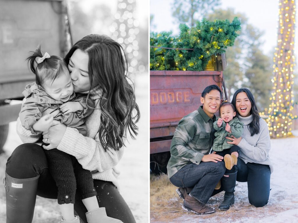 Christmas Mini Session Photographer at Forest Bend Farm, Colorado Springs