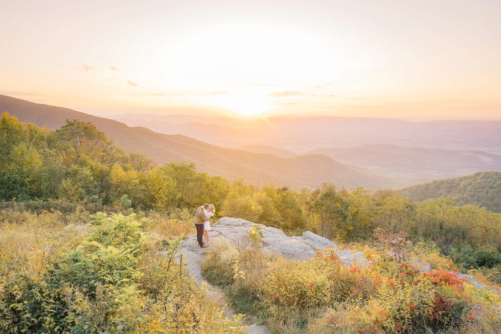 A Skyline Drive Fall Virginia Mountain Engagement