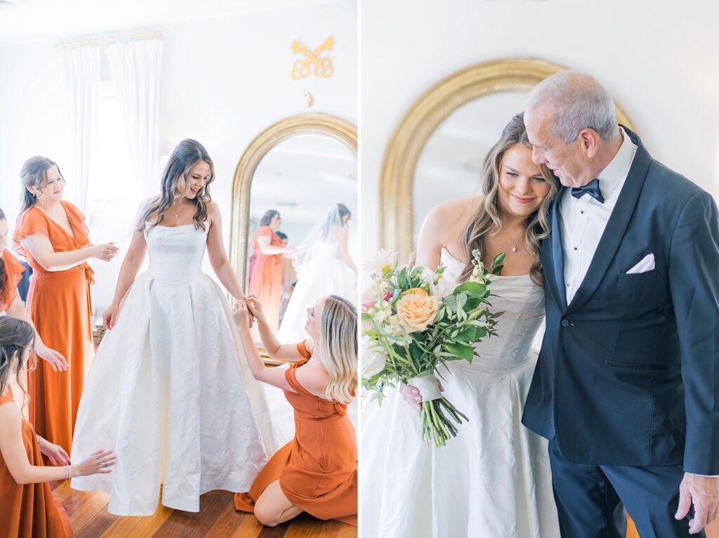 An Orange and Pink Fall Crosskeys Vineyards Virginia Wedding