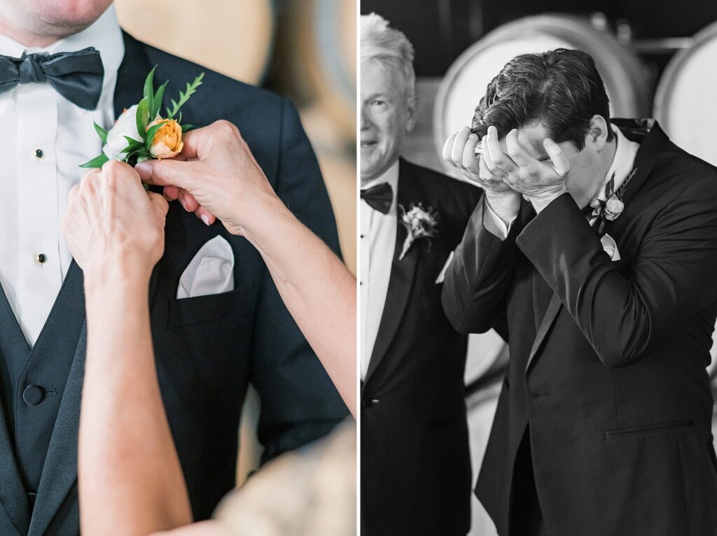 An Orange and Pink Fall Crosskeys Vineyards Virginia Wedding