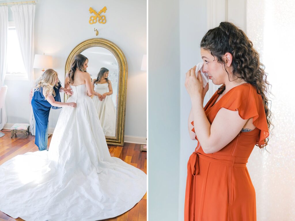 An Orange and Pink Fall Crosskeys Vineyards Virginia Wedding