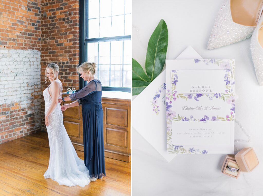 An Industrial Purple and Green Downtown Charlottesville Virginia Wedding