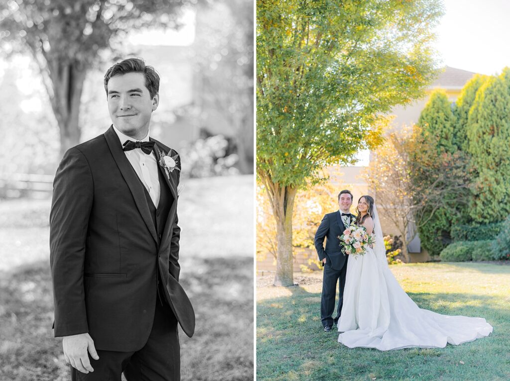 An Orange and Pink Fall Crosskeys Vineyards Virginia Wedding