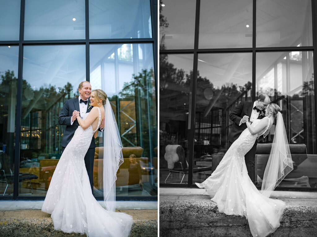 An Industrial Purple and Green Downtown Charlottesville Virginia Wedding