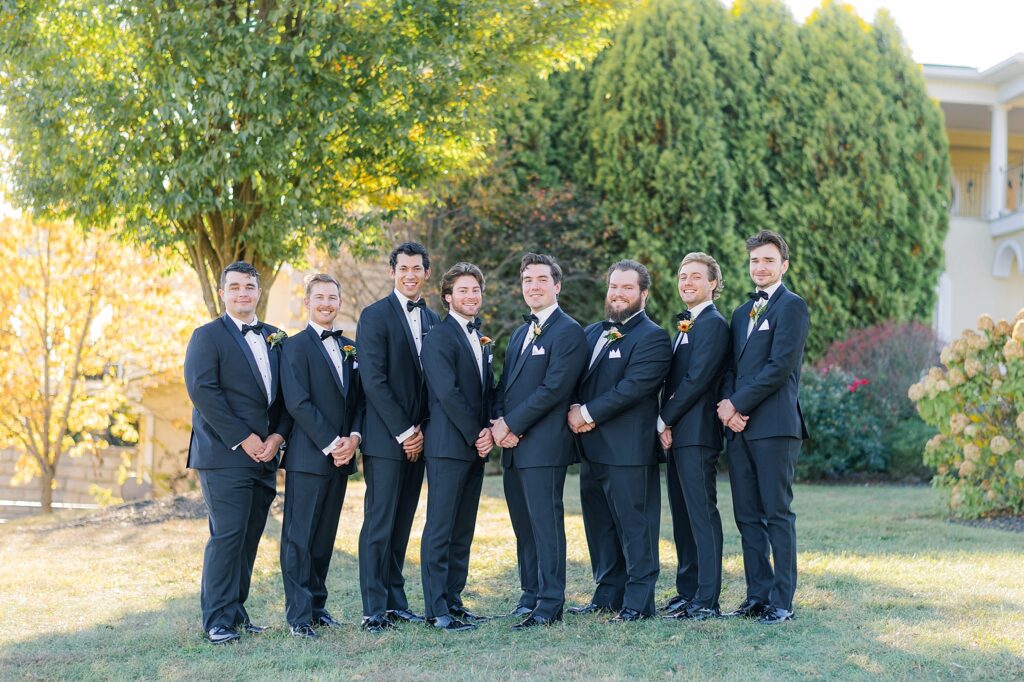 An Orange and Pink Fall Crosskeys Vineyards Virginia Wedding