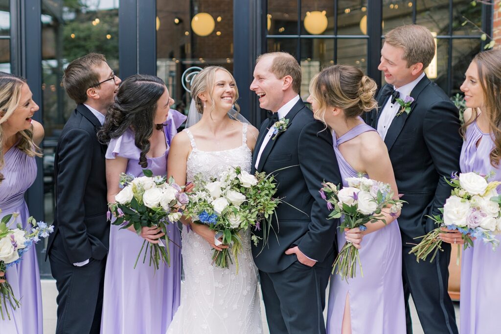 An Industrial Purple and Green Downtown Charlottesville Virginia Wedding